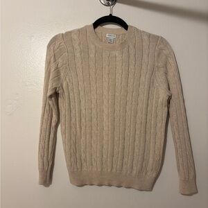 NWOT Crewcuts by J.Crew Boys Cream Cable-Knit Sweater